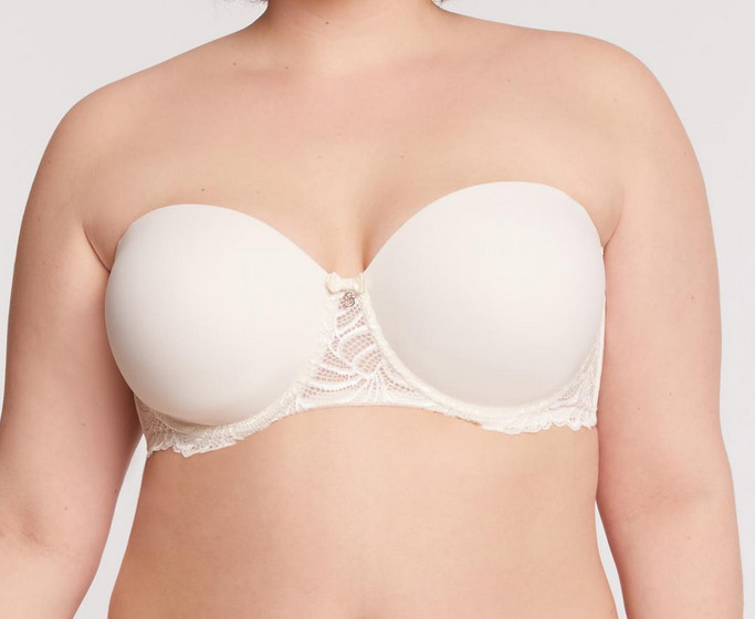 Sujetador Bestform Pampelune Marfil Bandeau Con Aros Sin Costuras Multivía Sin Tirantes