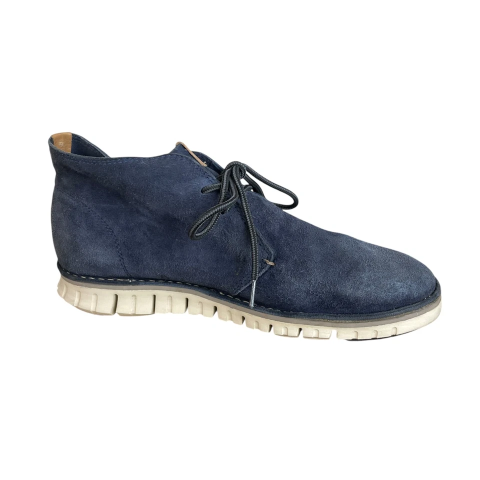 Botas Chukka Cole Haan ZeroGrand Gamuza Cuero Para Hombre Talla 10M Azul Con Cordones C22023 Foto 4 de 4