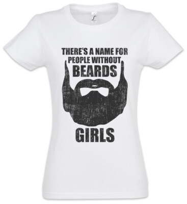 People Without Beards Damen T-Shirt Hip Beard Mustache Indie Scene Folk Fun