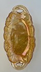 Vintage MCM Indiana Glass Depression Amber Sunflower Carnival Glass Oval Dish — photo 1