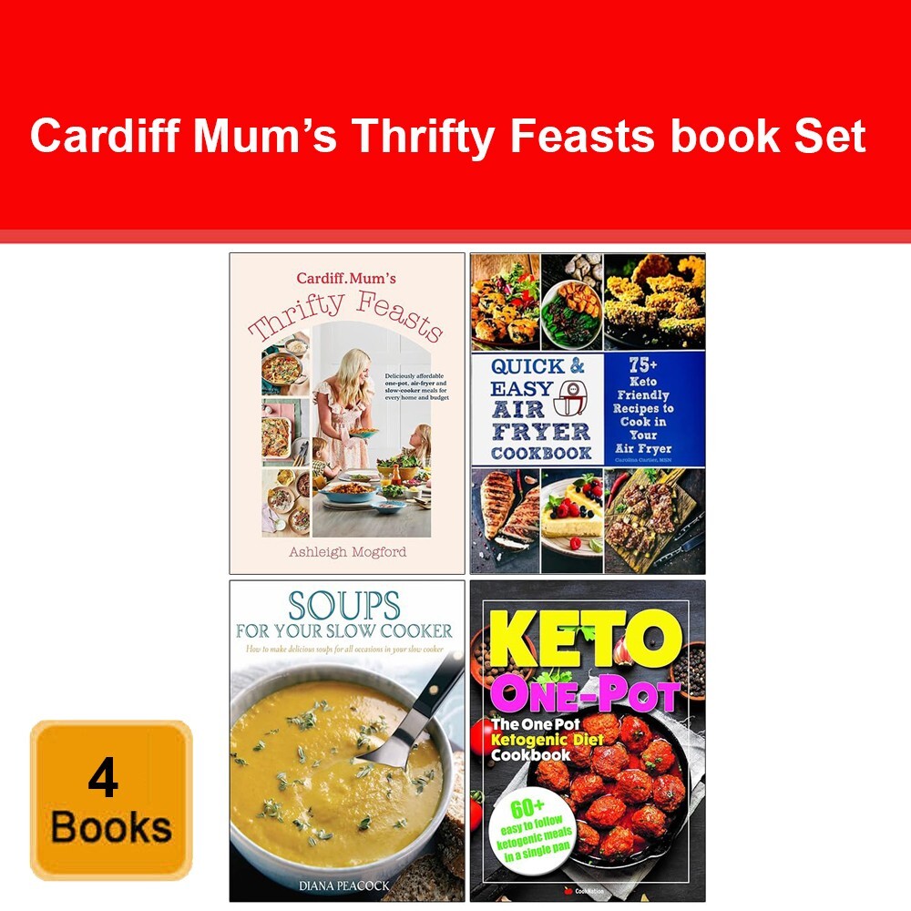 Set of 4 Books Cardiff Mum’s Thrifty Feasts, Quick & Easy Air Fryer Cookbook