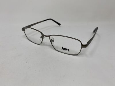 TEMPO MM 1027 GUNMETAL 54/15/140 FLEX HINGE EYEGLASSES FRAME METAL CP79