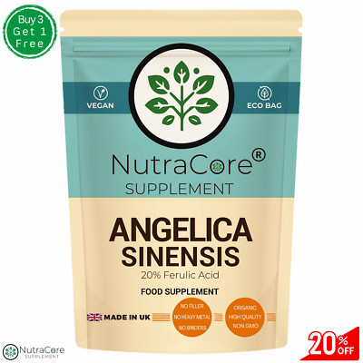 Angelica Sinensis 5500mg Kapseln (100mg Ferulas) PMS & Östrogen Balance - 90 Kapseln