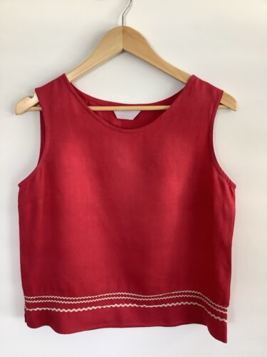 Resort Report Size 10 Linen Top