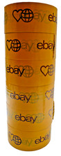 6 Yellow Orange Rolls eBay Packing Tape Packaging 2" 75 Yard Free Shipping