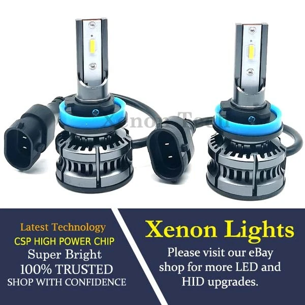 2 x H11 Super White 6500k Xenon HID Headlight Fog Light Bulbs Pair 12v LED 711 - Image 3 of 3
