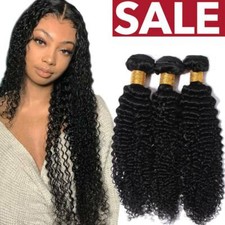 Curly kinky Unprocessed 100 Unprocessed virgin Human Hair Extensions Weave US