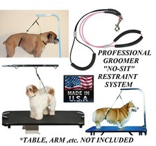 Dog Grooming NO SIT LIE DOWN Cable RESTRAINT LOOP HARNESS SYSTEM for Table Arm