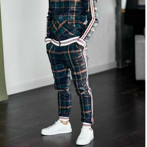 Conjunto de 2 piezas de chándal para hombre chándal hip hop pantalones chaqueta sudadera conjunto sudadera - Imagen 2 de 28