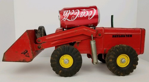 Vintage Nylint Red Pressed Steel Hough Payloader Front End Loader Tractor Toy - Picture 2 of 10