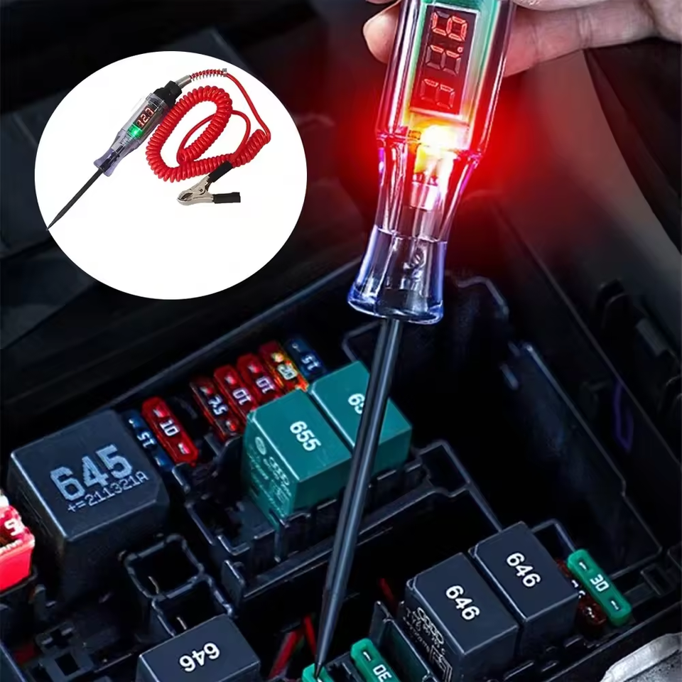 Car Digital Electric Voltage Circuit Tester Truck Automotive Light Test