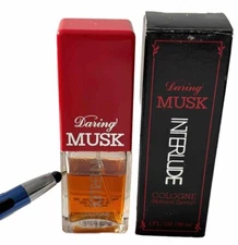 Daring Musk Interlude Cologne (Natural Spray) 1 fl oz/ 30 ml *Low Fill RARE