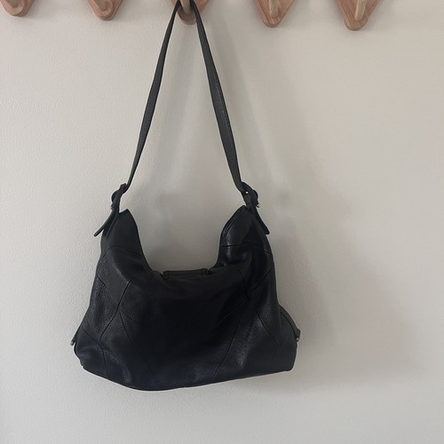 Borsa hobo Etienne Aigner 100% vera pelle tracolla singola in fibbia nera moto - Foto 5 di 6