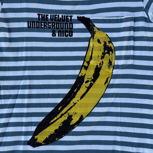 Hysteric Glamour The Velvet Underground & Nico Striped Banana T-shirt Sz Free - Picture 2 of 12