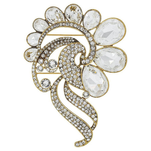 Heidi Daus "Arts Décoratifs" LIMITED Edition 5" L Crystal Statement Brooch!