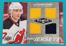 2010-11 UD Black Diamond Quad Jersey #QJ-IK Ilya Kovalchuk HOCKEY Card E8