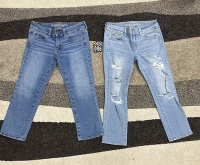 American Eagle AEO Bundle Of Crops Capris Denim Stretch 6 Lot 2