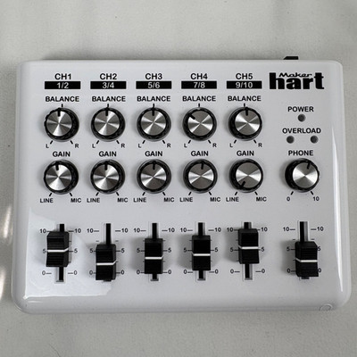 Maker Hart LOOP MIXER Portable Audio Mixer with 5 Channel stereo inputs