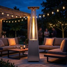 Outdoor Pyramid Gas Patio Heater Real Flame Garden Terrace Heater Safety Feature