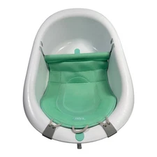 Frida Baby Bathtub Newborn to Toddler with Sling Insert White Green