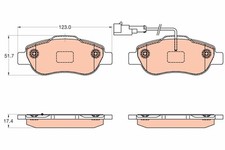 Bremsbelagsatz Vorne für Fiat 500 312 C Panda 169 / Classic ab 06->