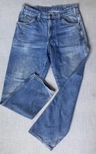 Dickies Trashed Distressed Relaxed Carpenter Painter Blue Denim Jeans fit 32x31