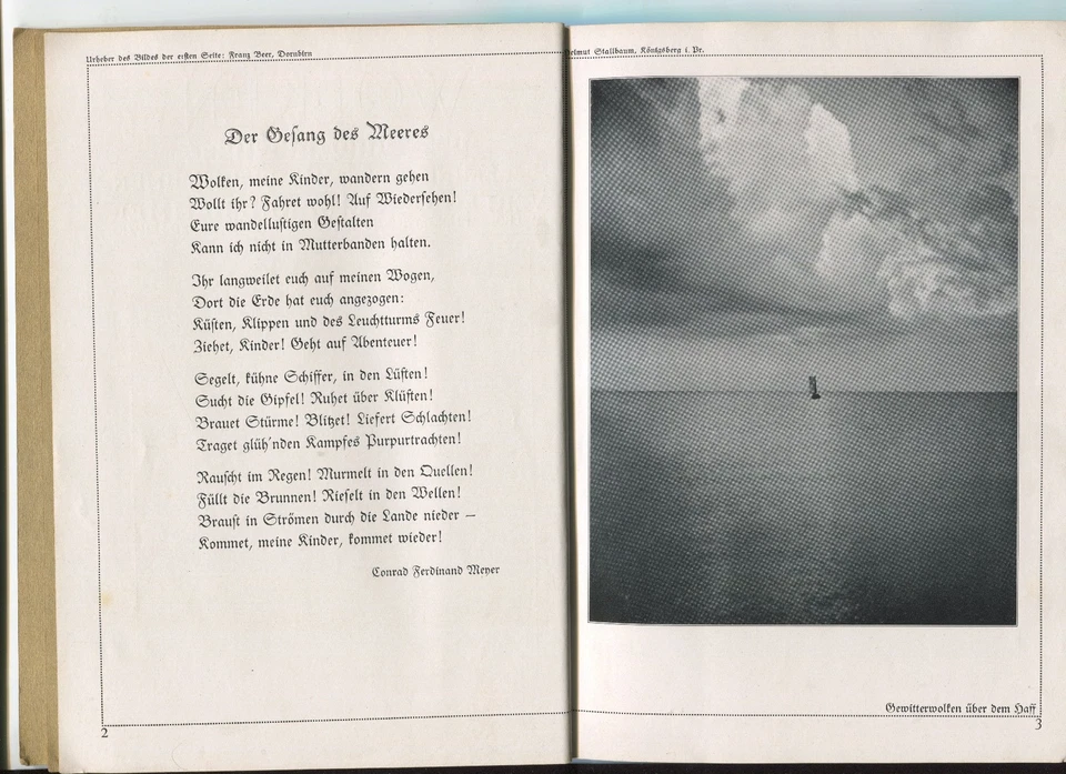 Eiserner Hammer "Wolken über Land und meer" Naturaufnahmen" ca. 1930 - Bild 3 von 4