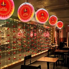 Shubh Diwali LED Board Light – Multicolor Double-Sided Hanging Display |Festival