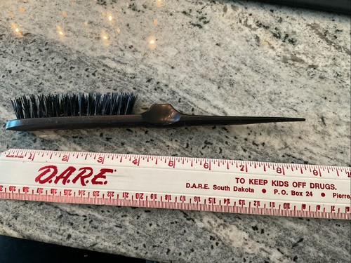 Vintage Helene Curtis Black Teasing Parting Brush Hairbrush USA - Picture 5 of 5