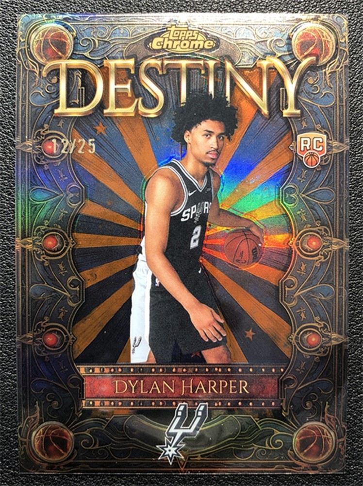 2025-26 Topps Chrome Dylan Harper Destiny Insert Orange Refractor Rookie RC /25