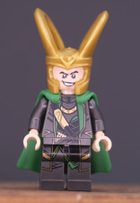 LEGO Marvel Loki with rubber cape minifigure from set 76290 - loose - sh0968