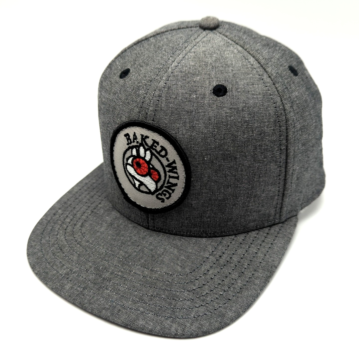 Baked Wings hat gray adjustable snapback cap - image 5
