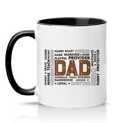 Praktische Smart Friend hart arbeitende Herren 11 Unzen Keramiktasse Papa Held Schutz Geschenk
