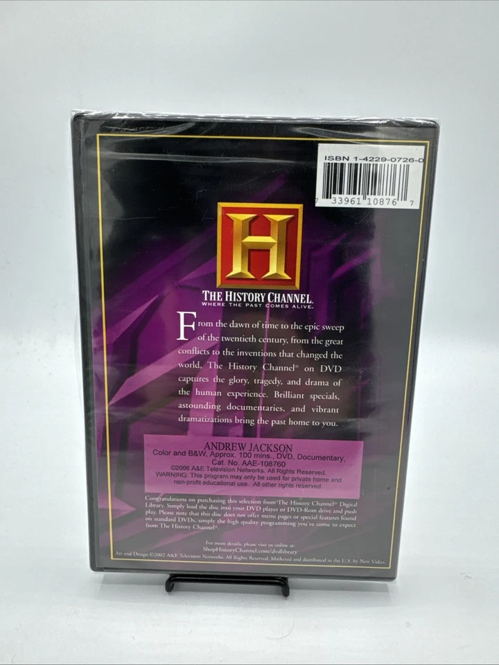 The History Channel: Andrew Jackson (DVD, 2006) A&E Exclusive New Sealed - Image 2 of 2