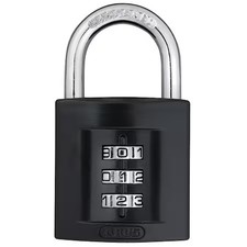Abus 158/40 Combination Padlock, Front, Black/Silver