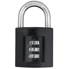 Abus 158/40 Combination Padlock, Front, Black/Silver