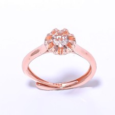 Morganite Quartz Gemstone Rose Gold Plated Ring Ad. R9 