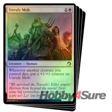 Foil Unruly Mob X4 M/NM Magic: The Gathering MTG Innistrad: Midnight Hunt