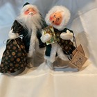 1989 Annalee Santa and Mrs. Claus Touch Of Gold Green  NWT Vintage Mobiletee — photo 1