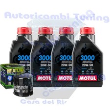 Kit De Filtre À Huile Motul 3000 20W50 Pour Ducati 650 Indiana Custom 1986-1988