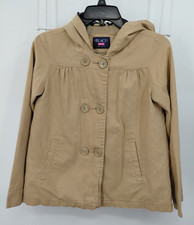 The Children's Place Girls Khaki Beige Lined Hooded Jacket 10-12