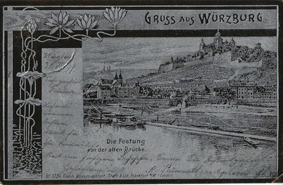 Germany 1899 Litho AK Gruss aus Wurzburg  Ansichtskarte Postcard