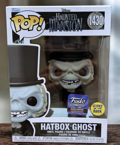 FUNKO POP! HATBOX GHOST #1430 DISNEY HAUNTED MANSION GLOW HOLLYWOOD EXCLUSIVE!!