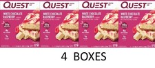 QUEST White Chocolate Raspberry Protein Bars - 4 Bars in a Box - 4 BOXES