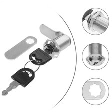 3 Pack Durable Zinc Alloy File Cabinet Locks with Keys for Home Drawers