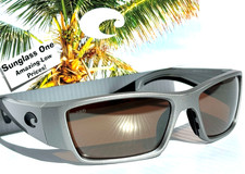 Costa CORBINA PRO Silver Metallic POLARIZED Copper 580G GLASS Sunglass 9109-08