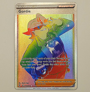 gordie rare card pokemon Gordie (TG24/TG30) [Sword & Shield: Silver Tempest] Moderately Played Holofoil
