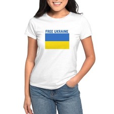 CafePress FREE UKRAINE Women's T Shirt Women's T-Shirt 217723881