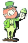 Irish Leprechaun Pin Badge Shamrock Brooch Eire St Patricks Day