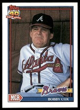Bobby Cox 1991 Topps 759 base LP